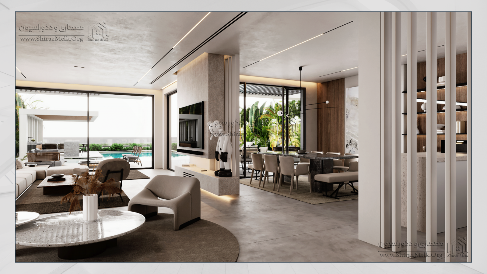 طراحی ویلای لوکس
